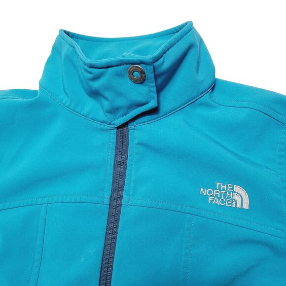 The North Face Calentito Zip Fleece Lined Softshell Jacket Women's Medium Aqua - Picture 2 of 9